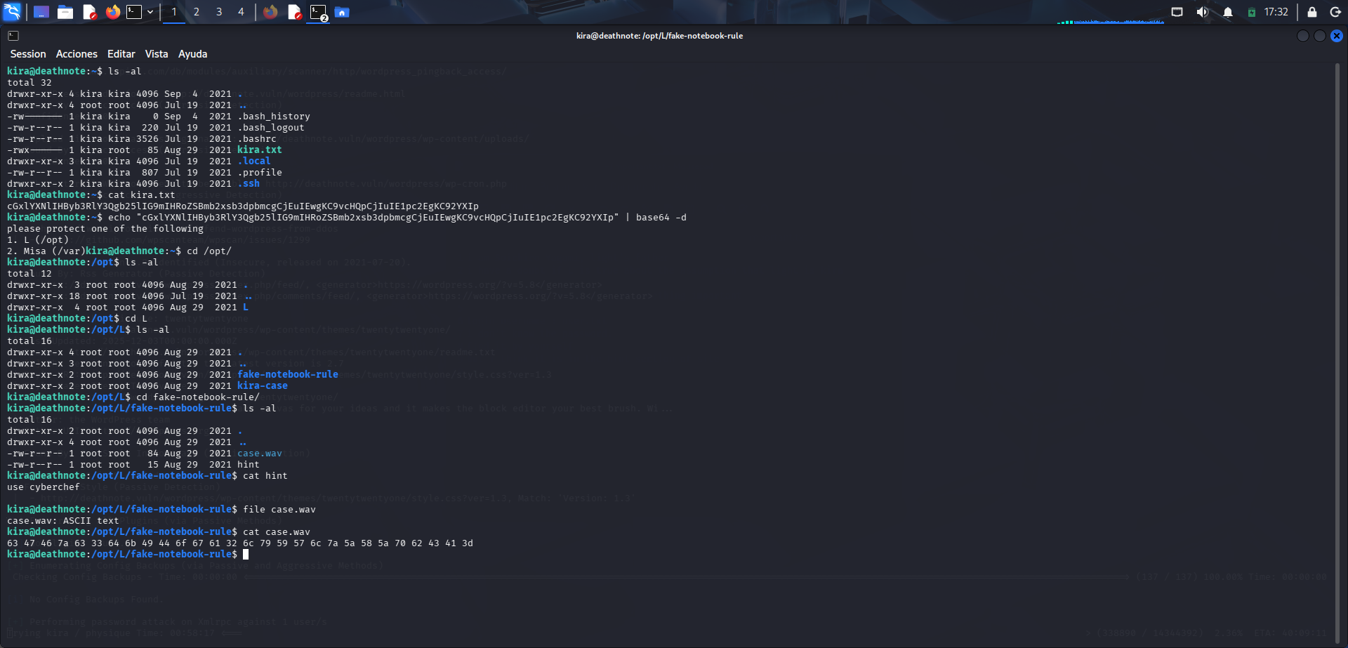 Cadena hexadecimal oculta en case.wav