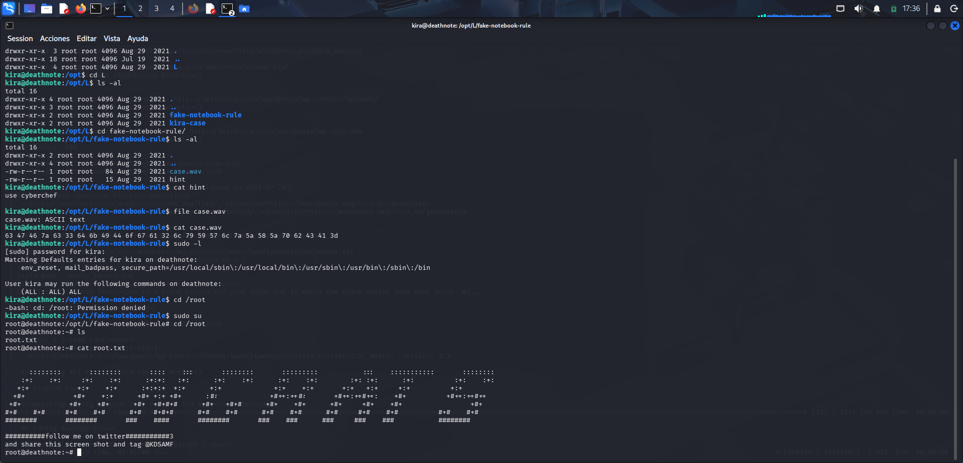 Escalada final a root y lectura de root.txt