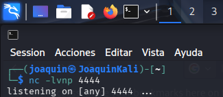 Realización de una escucha con netcat en Kali