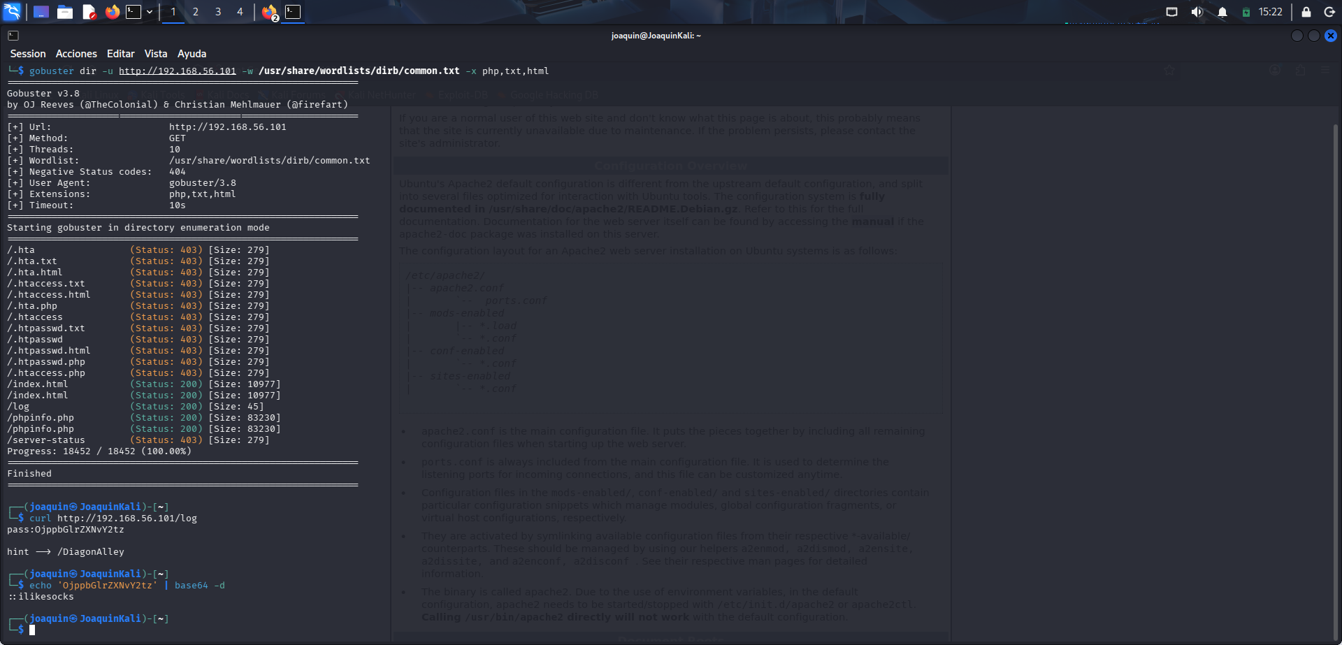 Decodificación de la cadena encontrada en la ruta log