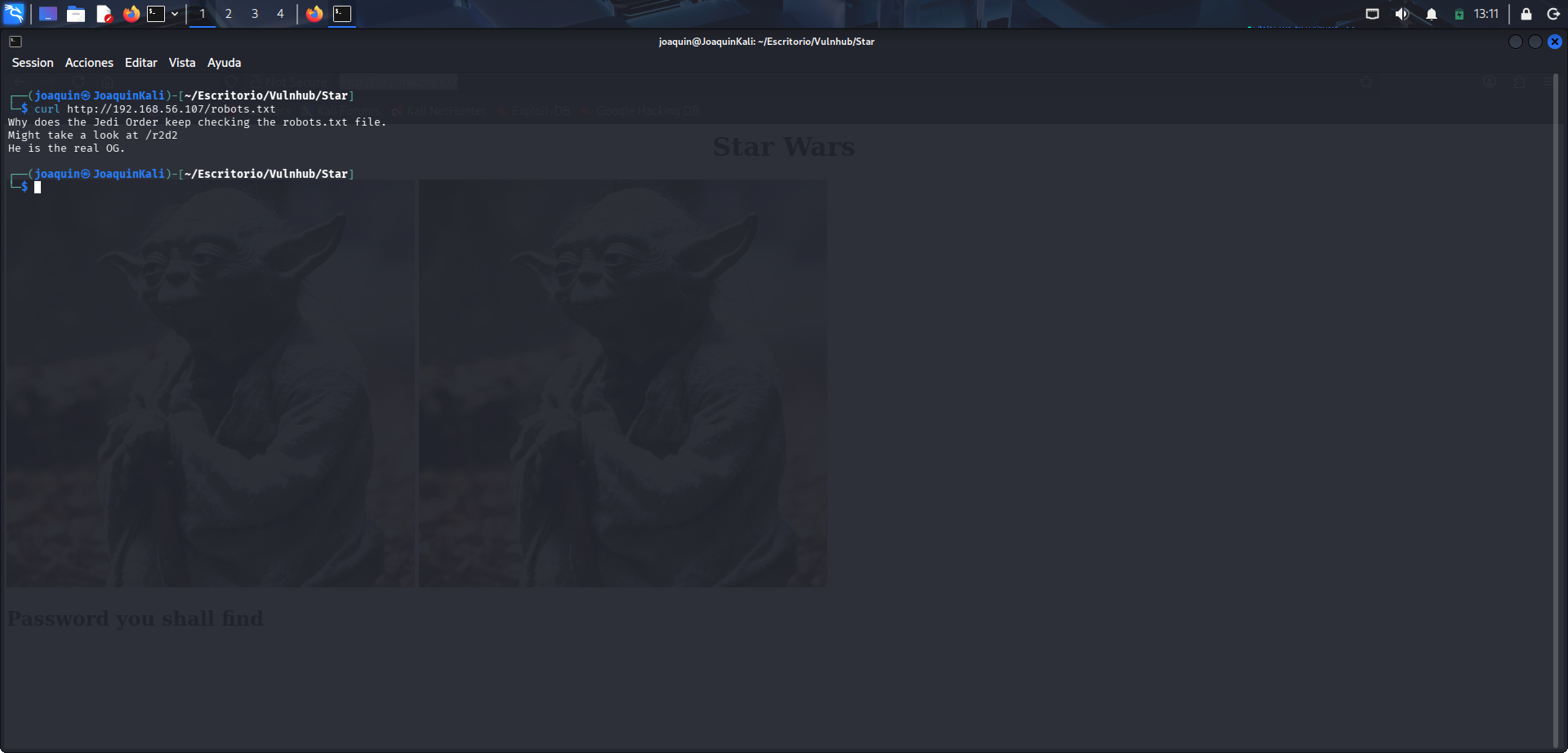 Consulta de robots.txt en StarWars 1