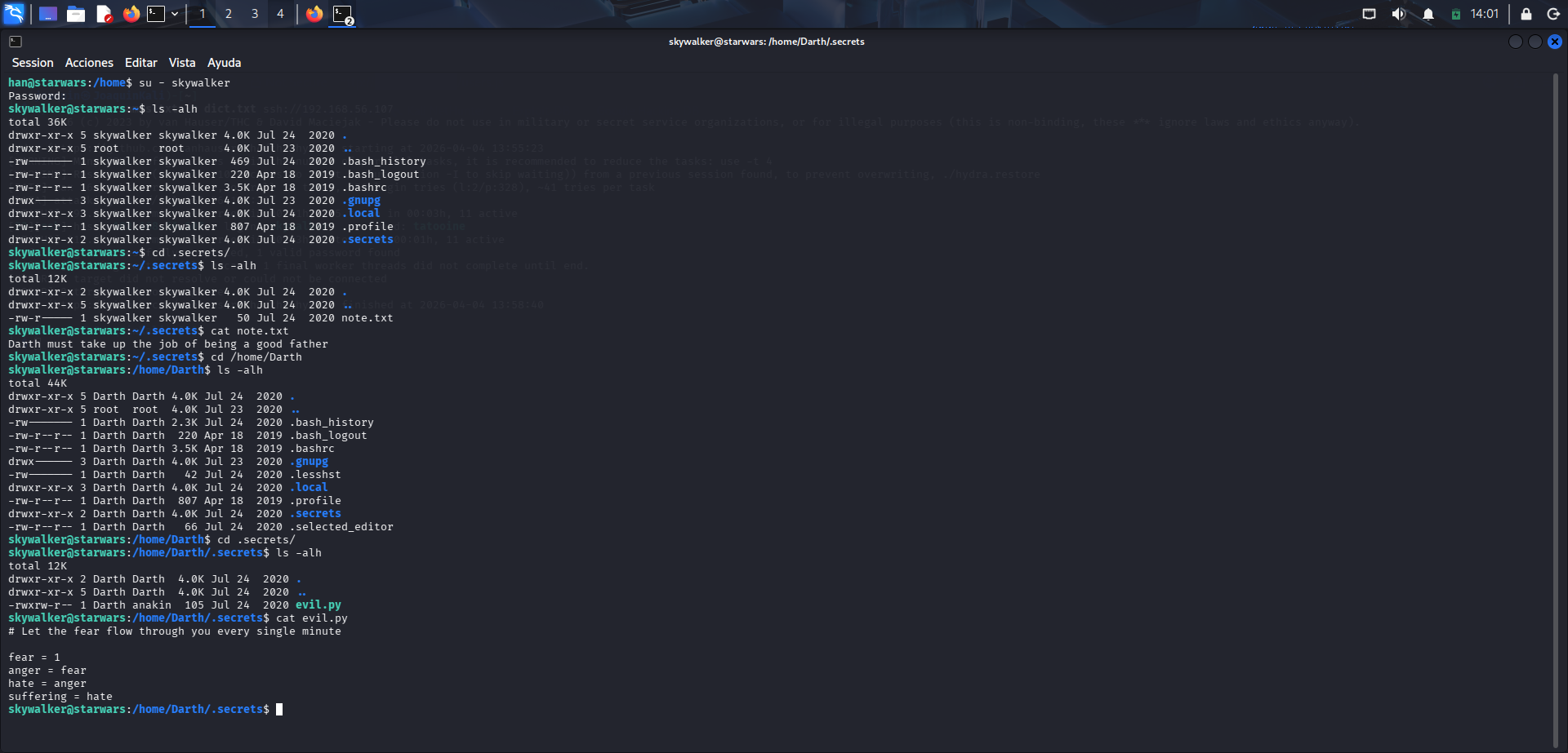 Exploración del home de Darth