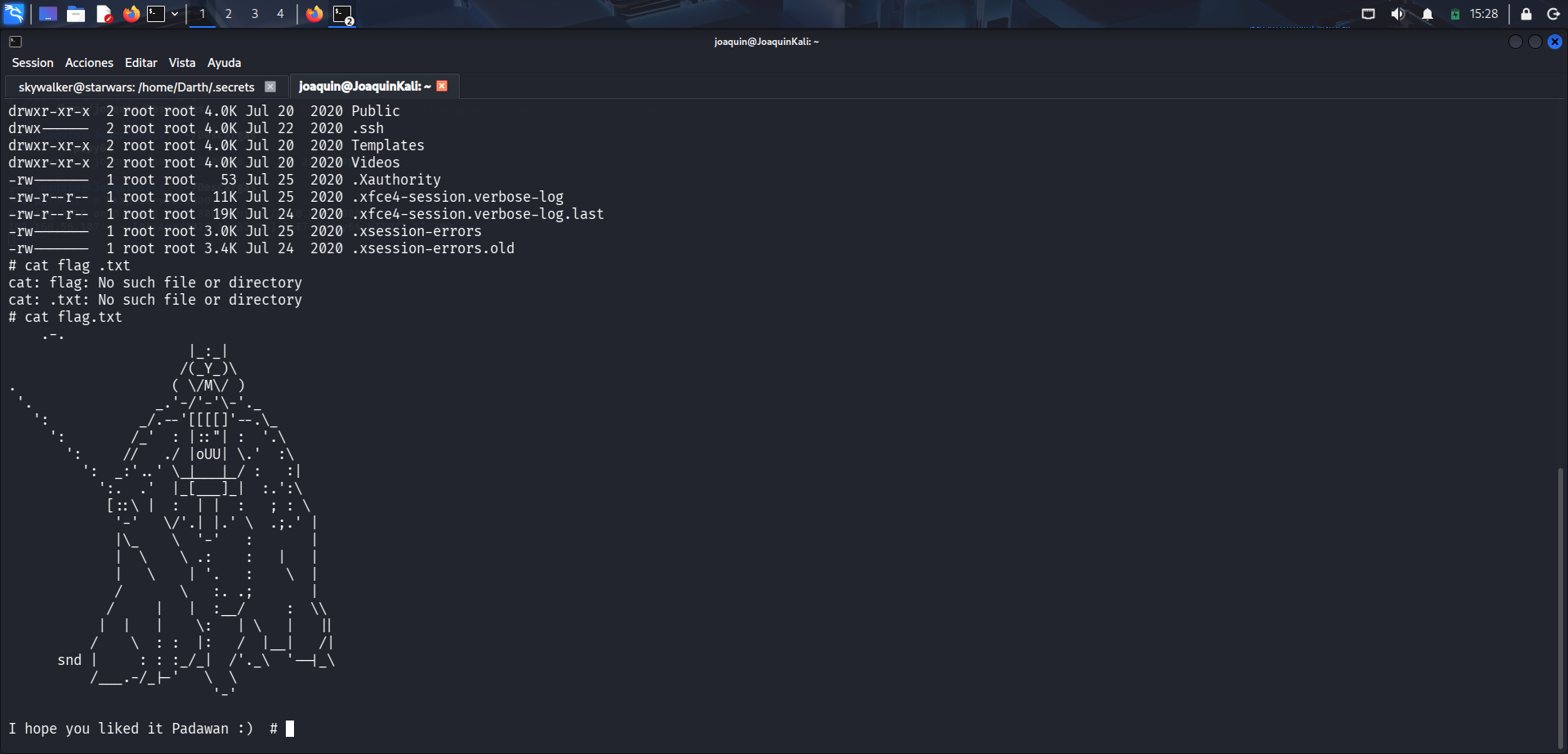 Lectura de la flag final en StarWars 1