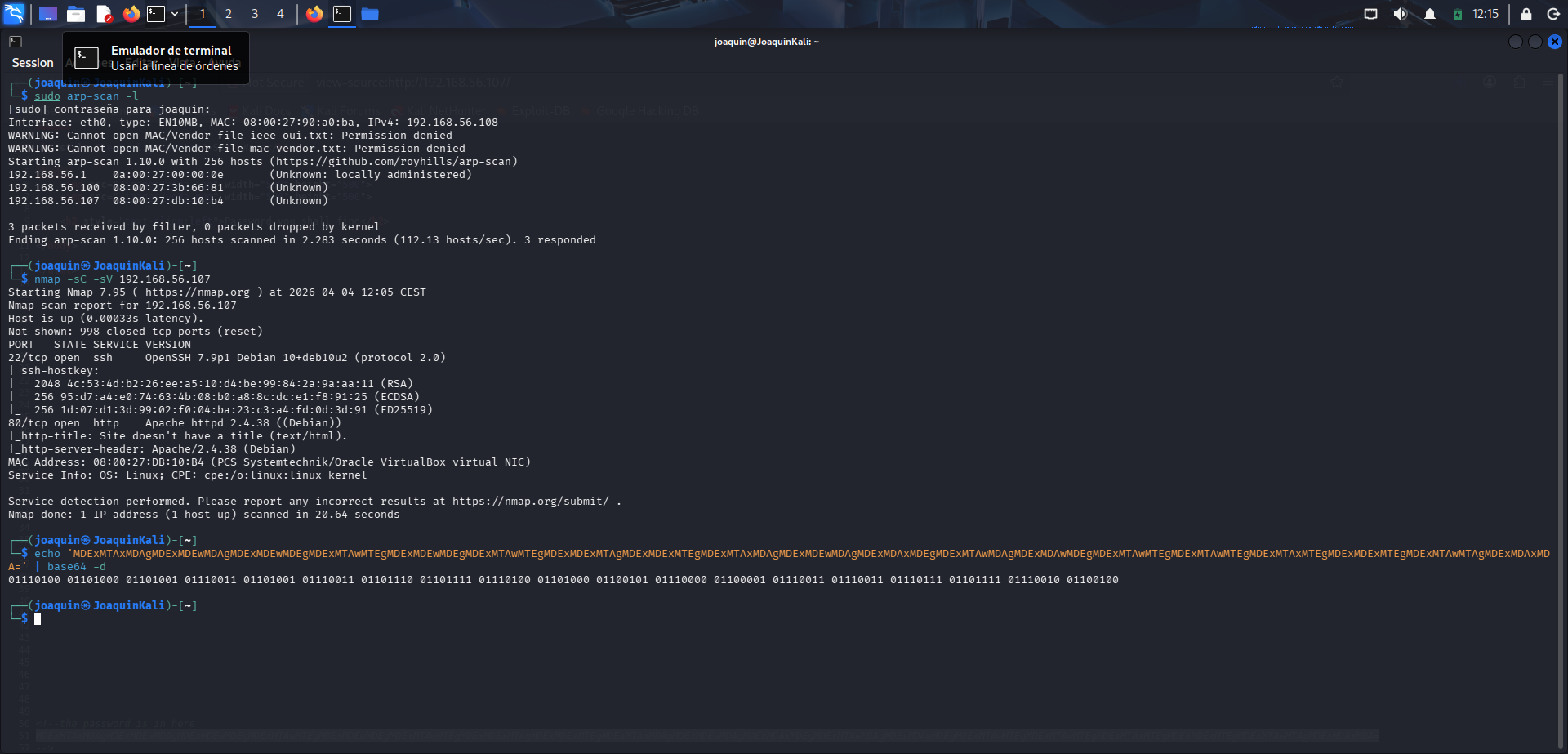 Decodificación de Base64 a binario en terminal