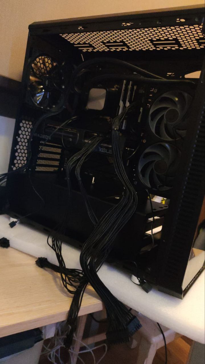 Minutos después de instalar la refrigeración líquida