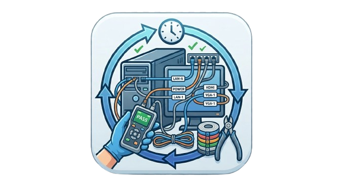 Icono de revisión del cableado