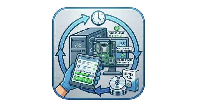 Icono de actualización de drivers