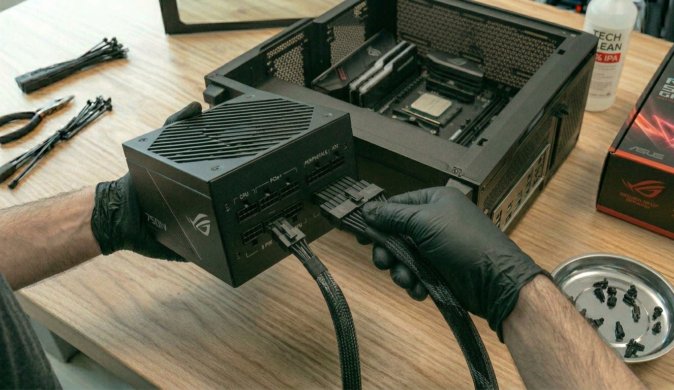 Instalación de la fuente de alimentación